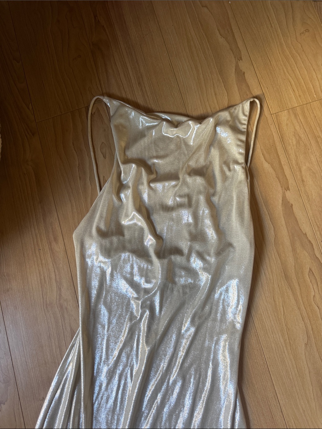 Selezza London Silver Maxi Slip Dress With Cowl Neck — image 2 of 5